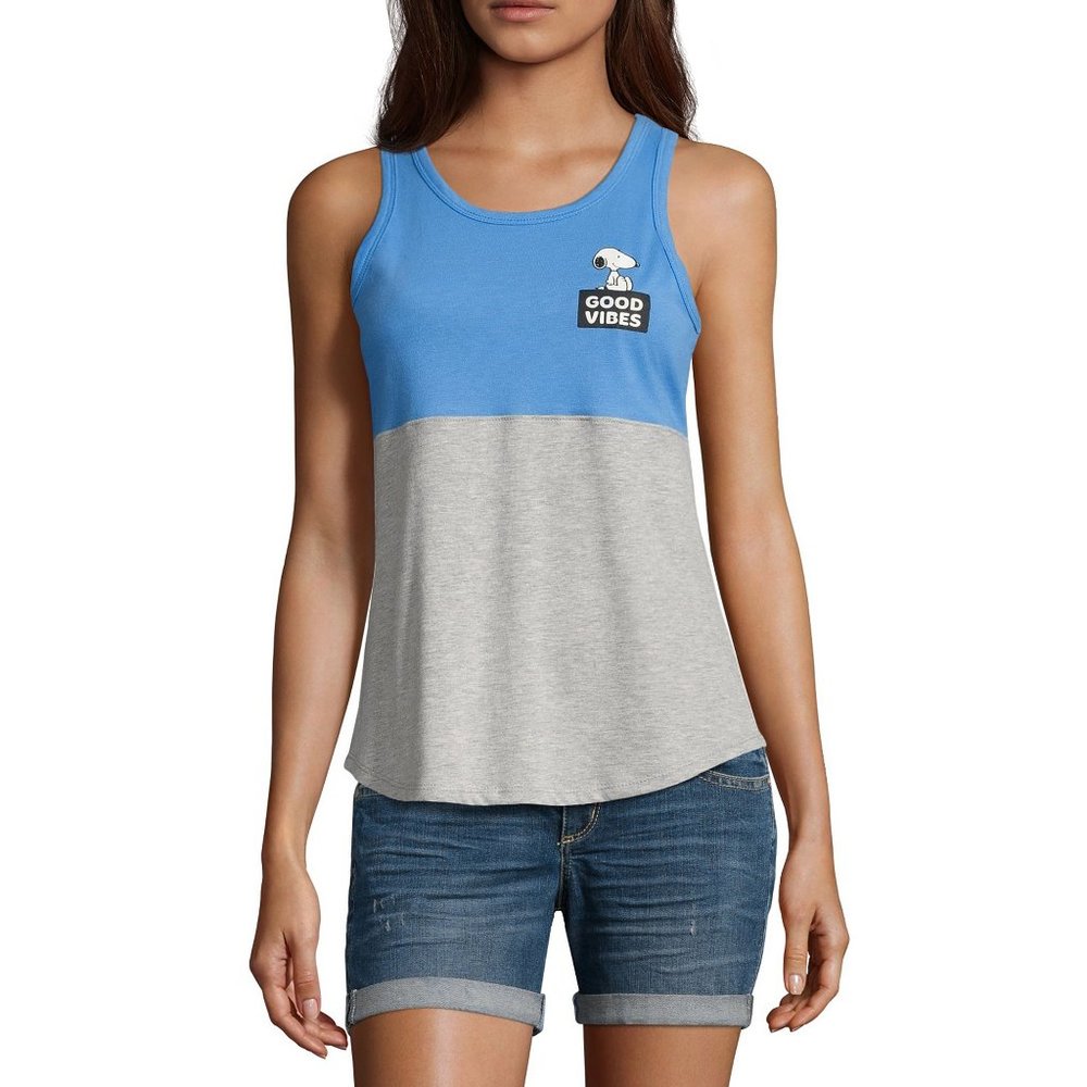 New! Snoopy Good Vibes Tank Top T-Shirt Peanuts Comic